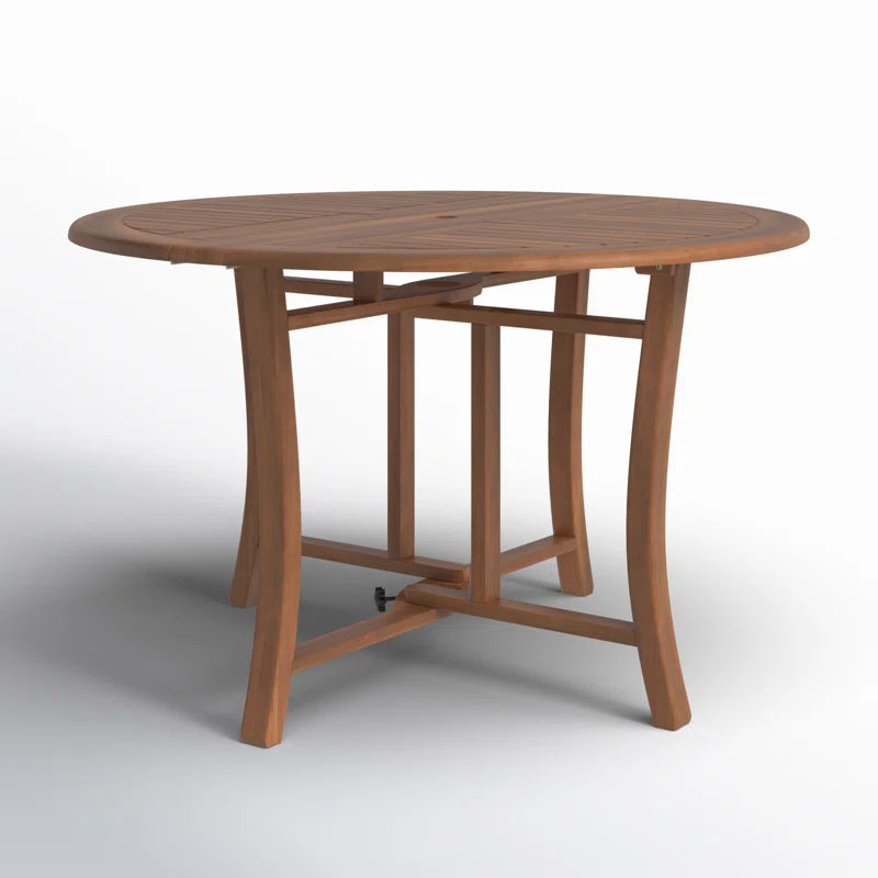 Suki round Eucalyptus Outdoor Folding Dining Table