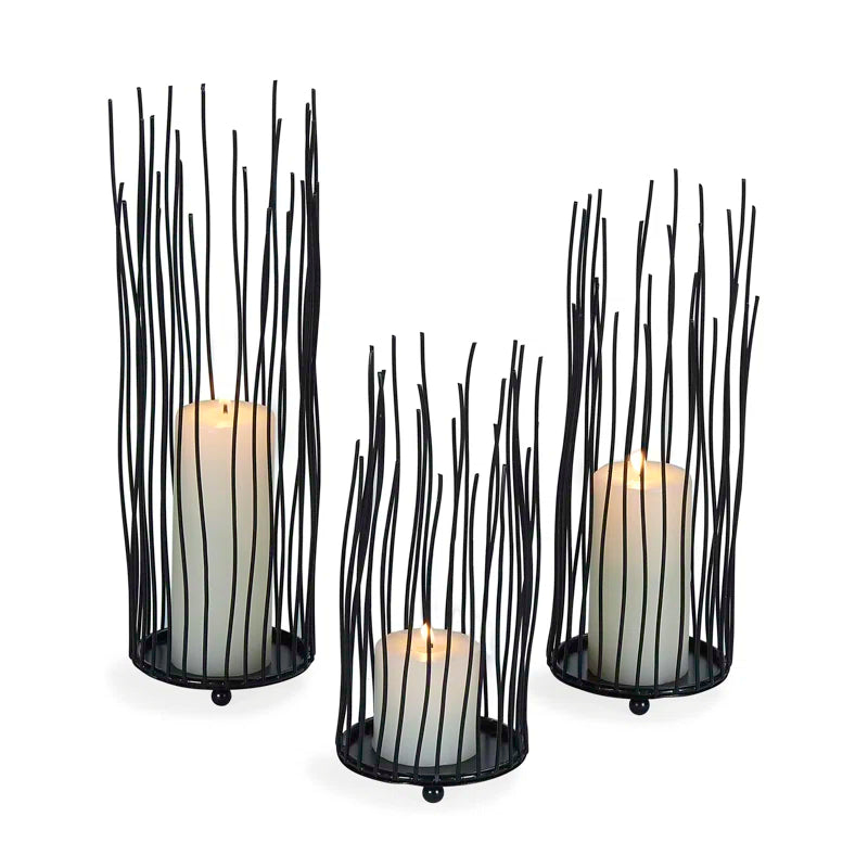 3 Piece Iron Votive Holder Set