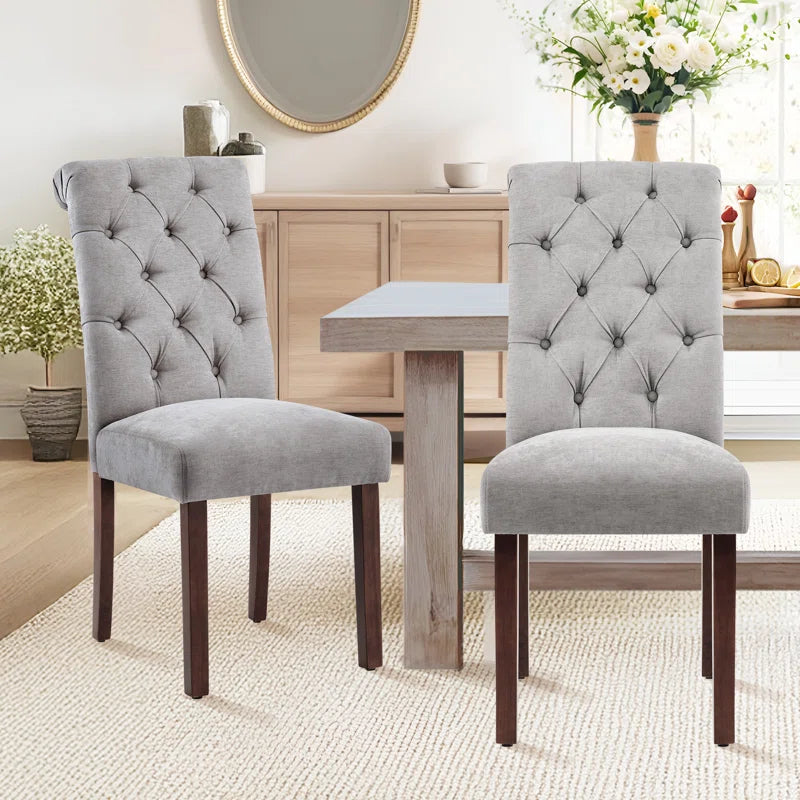 Artemisia Tufted Upholstered Wooden Dining Chairs