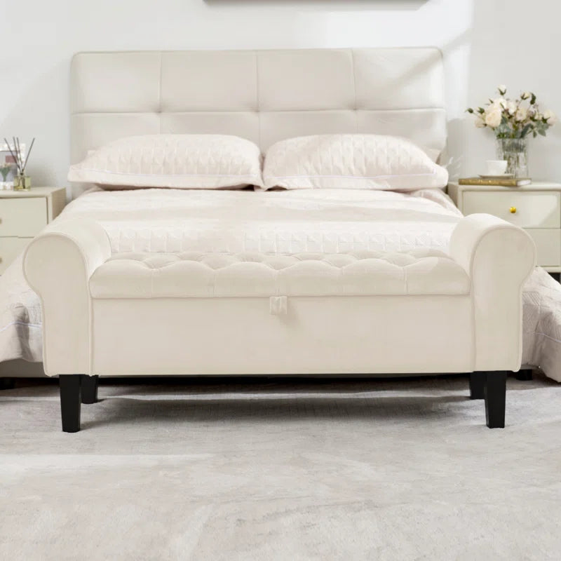 Jillia Velvet Upholstered Storage Bench