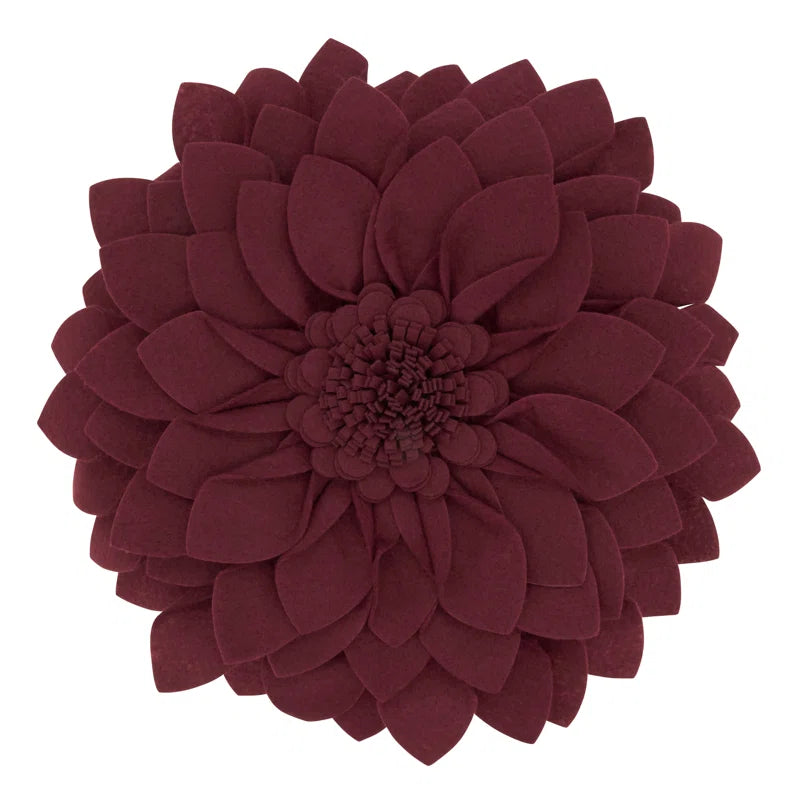 Fleur De Jardin Collection Ruffled Throw Pillow