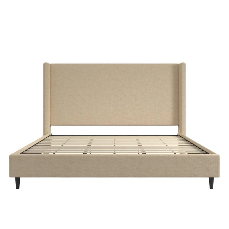 Birzer King Upholstered Wingback Bed