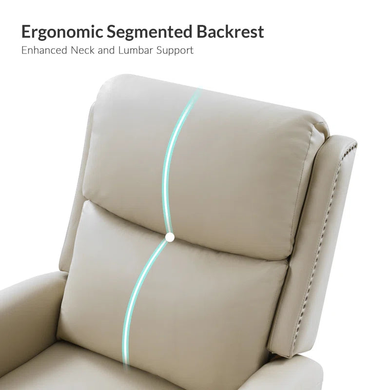 Genuine Leather Swivel Rocker Recliner