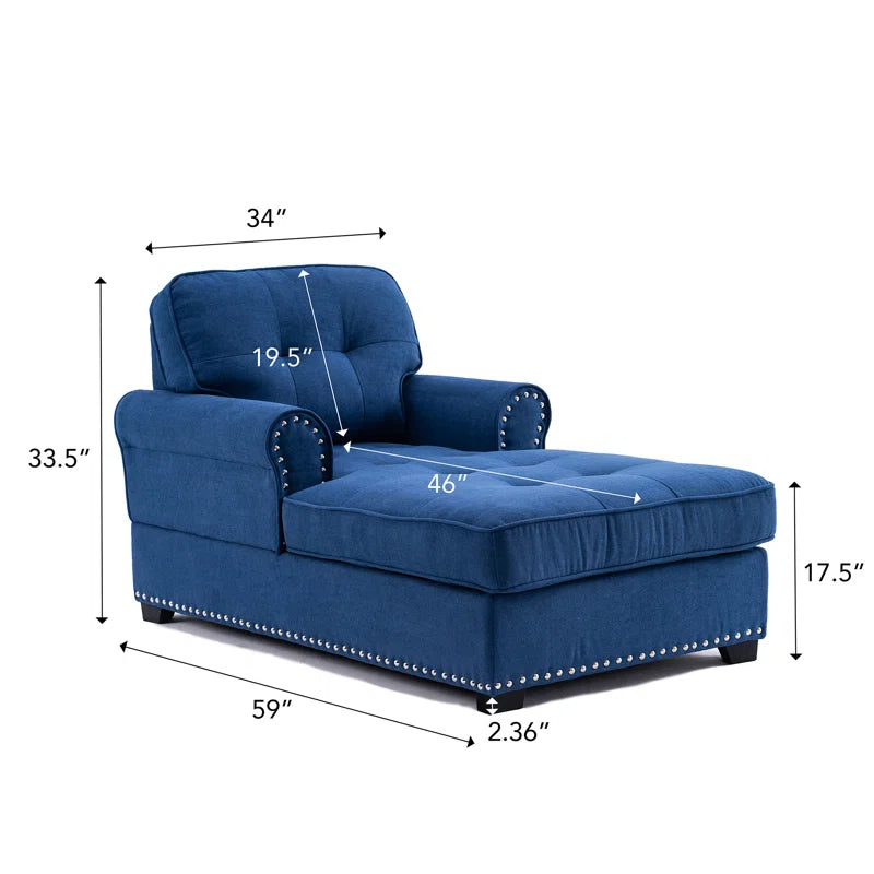 Kasper Upholstered Chaise Lounge