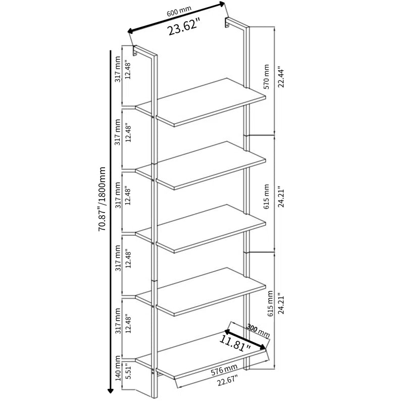 Flythe Ladder Bookcase