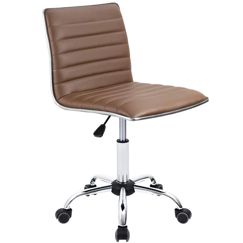 Kaycee Faux Leather Mid Back Swivel Computer Task Desk Chair