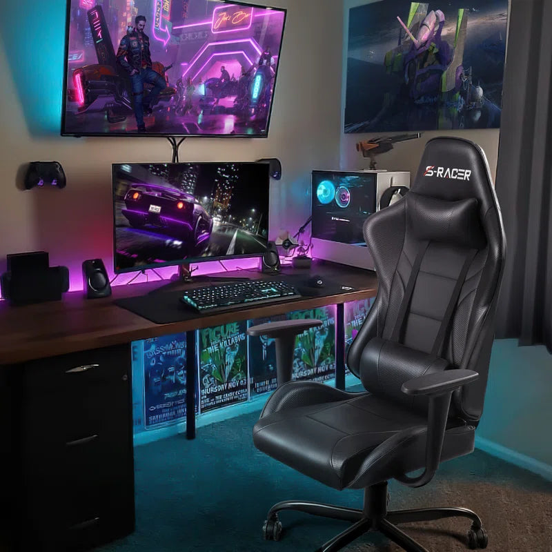 High-Back Adjustable Reclining Ergonomic Faux Leather PC & Racing Game Chair