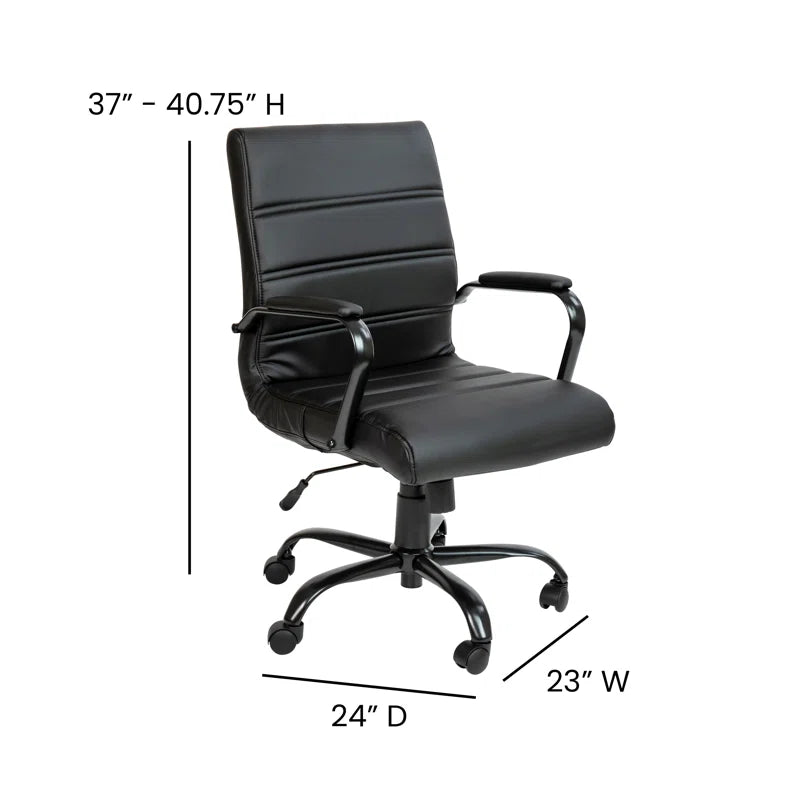 Whitney Ergonomic Upholstered Mid-Back Swivel Office Chair