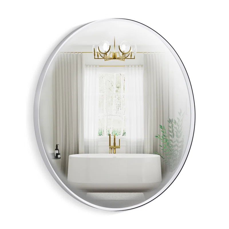 Essential round Wall Mirror, Bathroom/Vanity Mirror with Frame