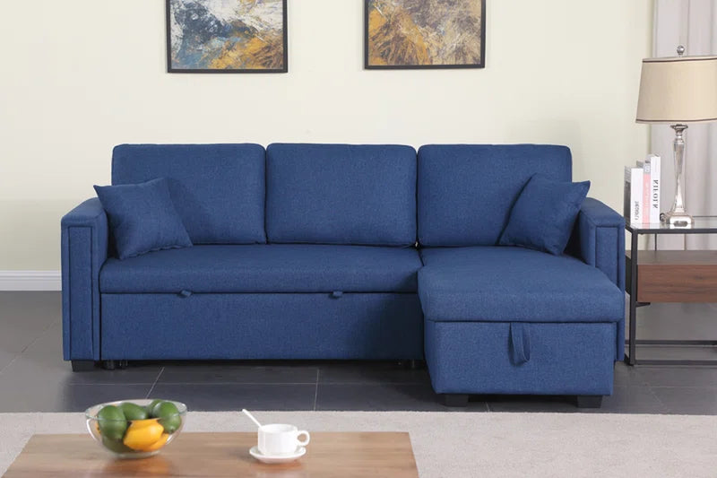 Dishaan Convertible Sleeper Sofa with Reversible Chaise