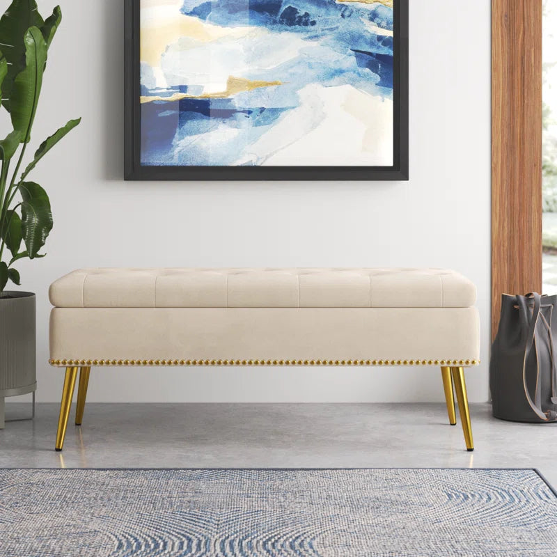 Kajana Upholstered Flip Top Storage Bench