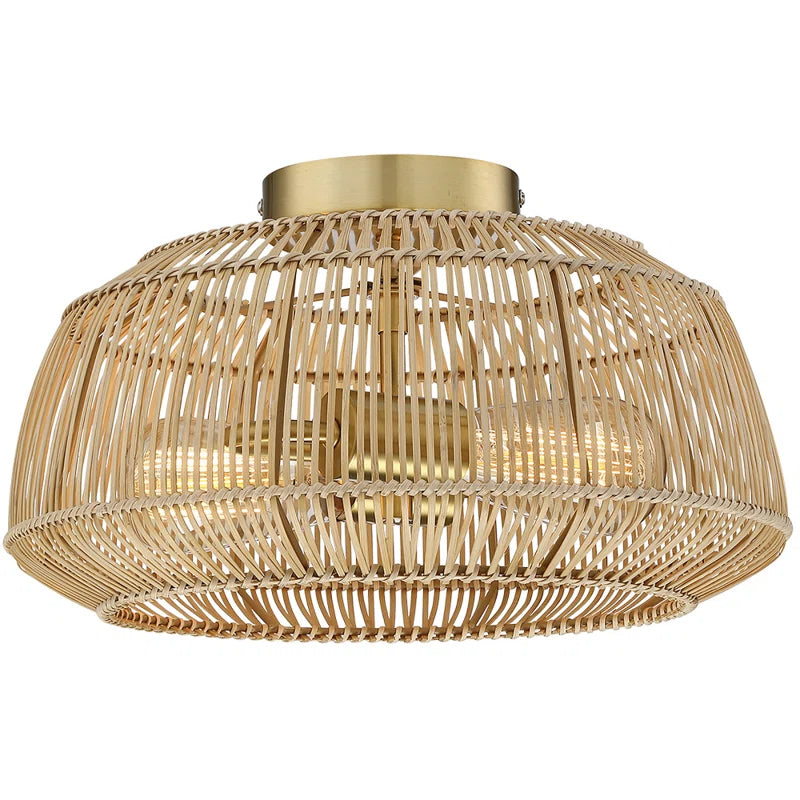 Tamil Rattan Semi Flush Mount