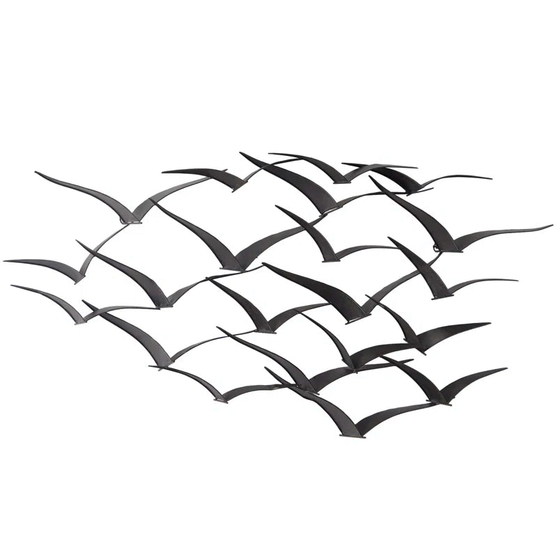 Metal Flying Flock of Bird Home Wall Decor