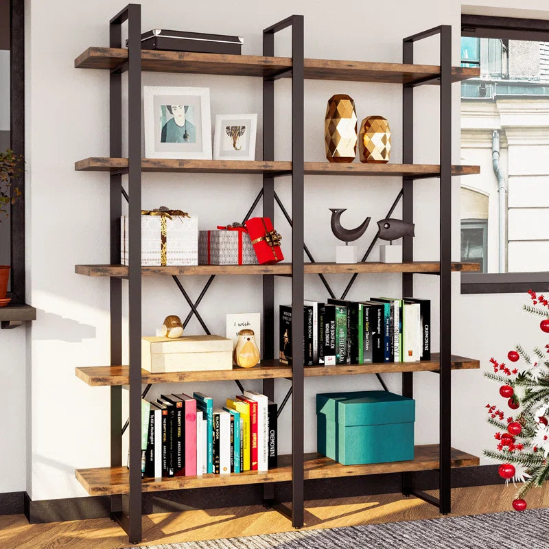 Wynot 70 H X 53.1 W Bookcase Double Wide 5 Tiers