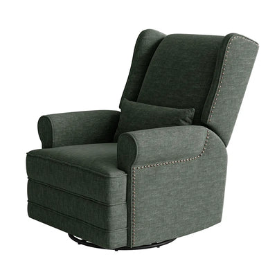 34" Wide Upholstered Manual Swivel Rocking Recliner