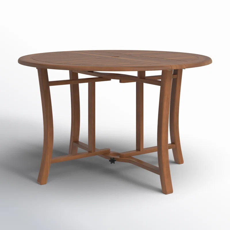 Suki round Eucalyptus Outdoor Folding Dining Table