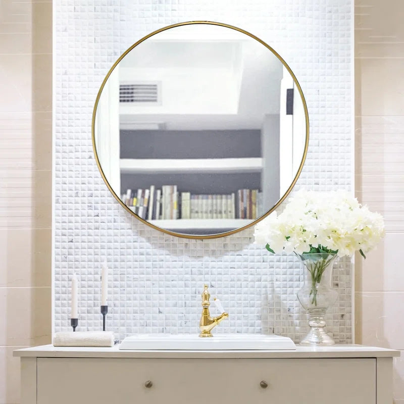 Karrina round Metal Accent Mirror