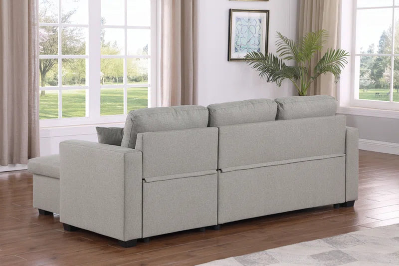 Dishaan Convertible Sleeper Sofa with Reversible Chaise