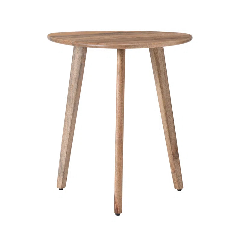 Azori Solid Wood 3 Legs End Table