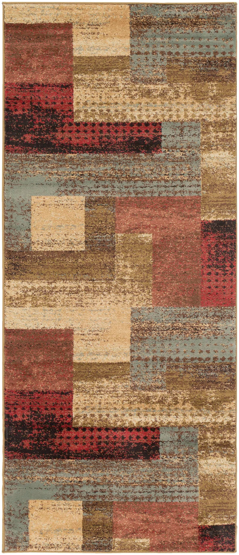 Fegan Geometric Brown Area Rug