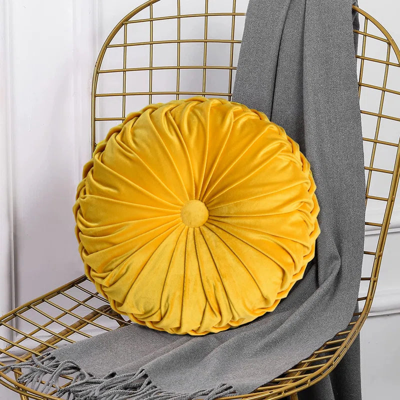 Echo Buttons Velvet Reversible Throw Pillow