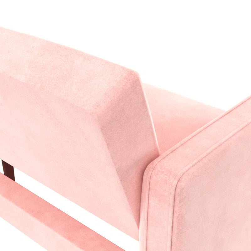 Perdue 81.5" Velvet Square Arm Convertible Sofa