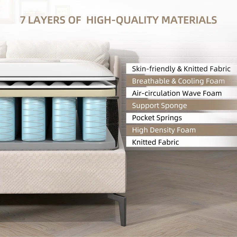 Trina Medium Memory Foam Pocket Spring Hybrid Mattress