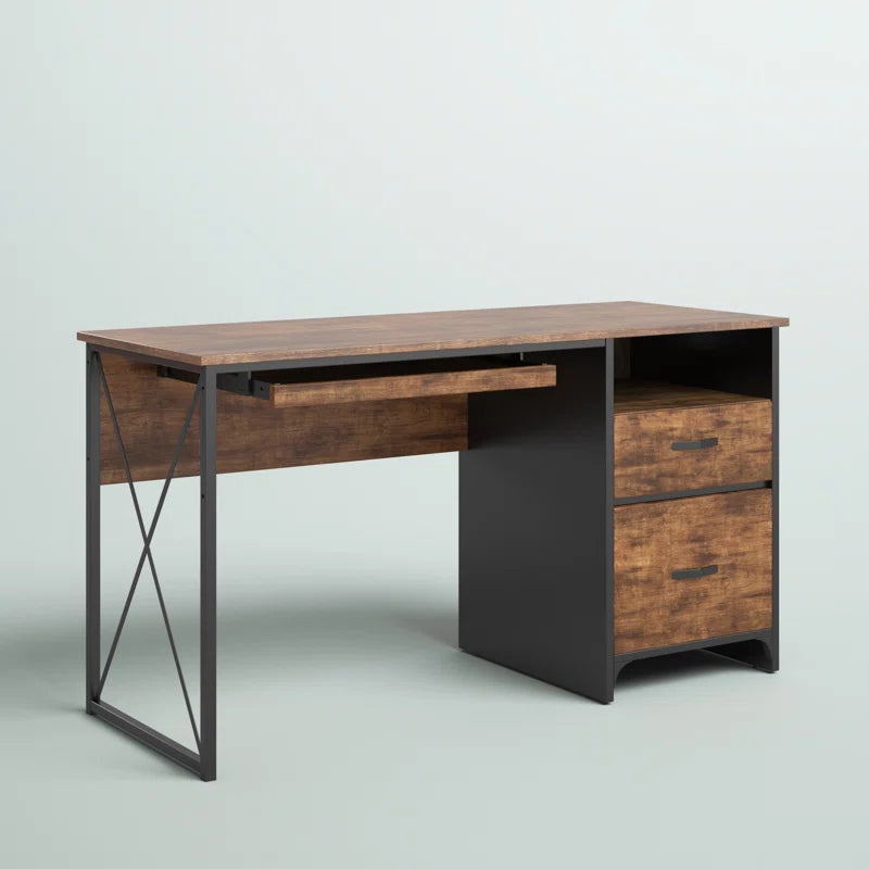 Labelle 55" W Writing Study Computer Table Workstation with Keyboard Tray
