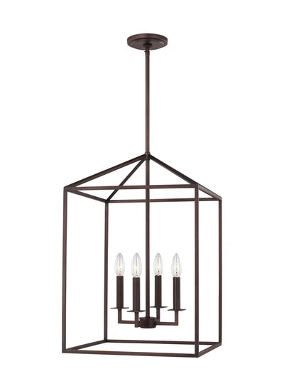 Ellis 4 - Light Dimmable Lantern Square / Rectangle Chandelier