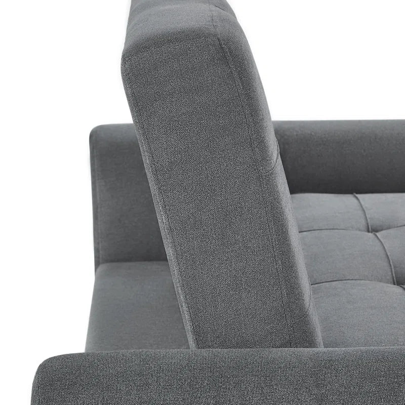 Sabrina 73" Queen Rolled Arm Tufted Back Convertible Sleeper Sofa with Cushions