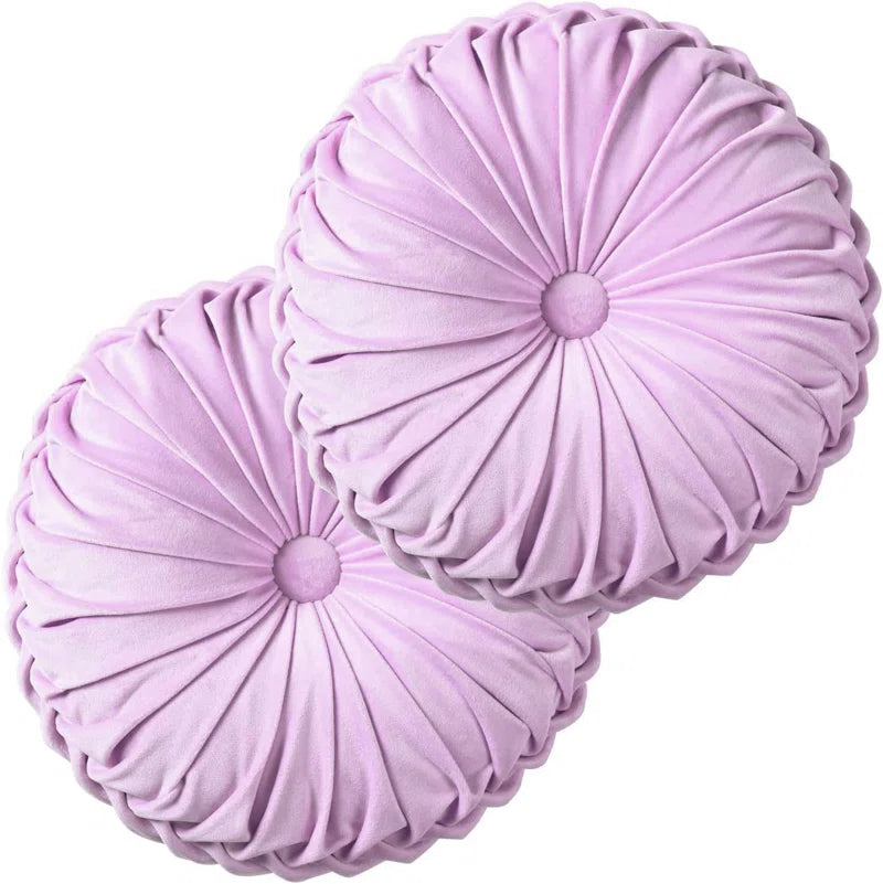 Echo Buttons Velvet Reversible Throw Pillow