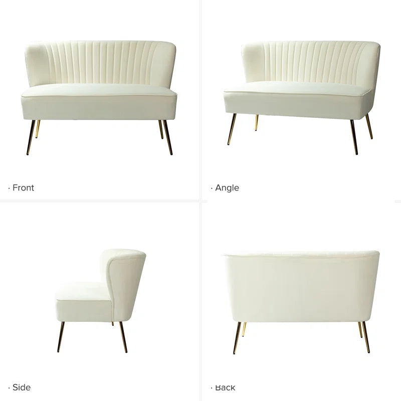 Euclid 47" Velvet 2-Seat Armless Loveseat