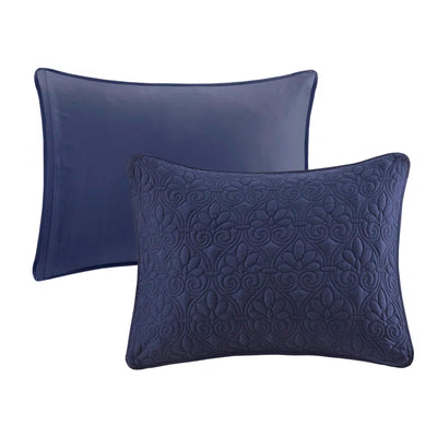 Quebec 3 Piece Split Corner Pleated Quilted Bedspread