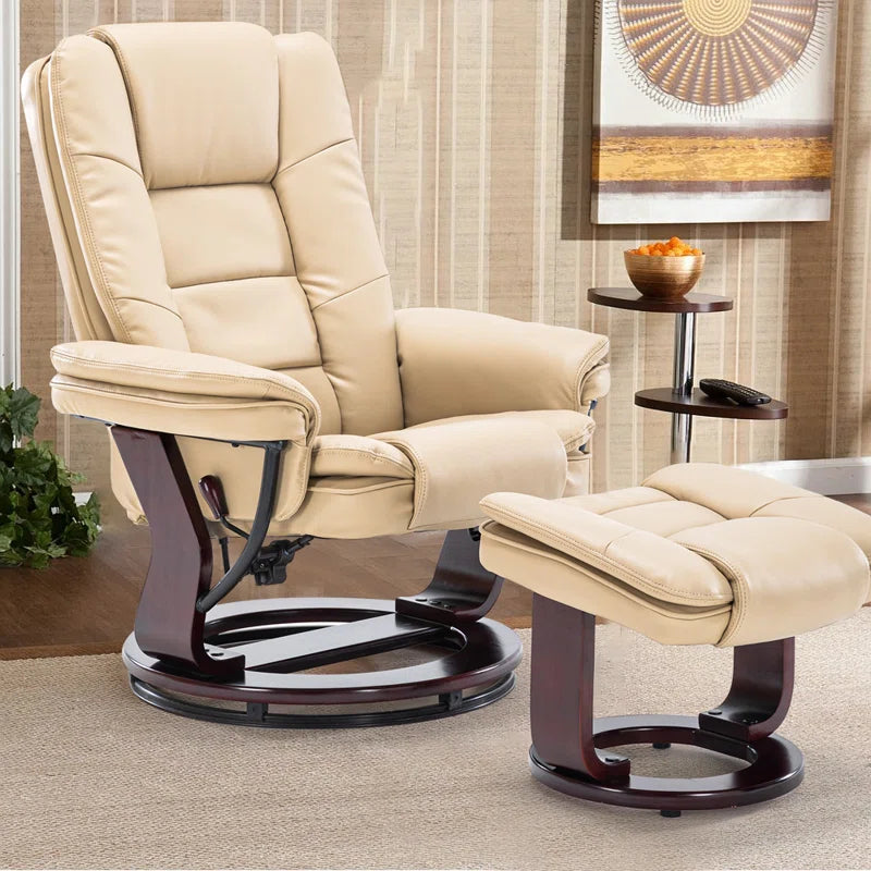 Shebeen Swivel Recliner with Ottoman