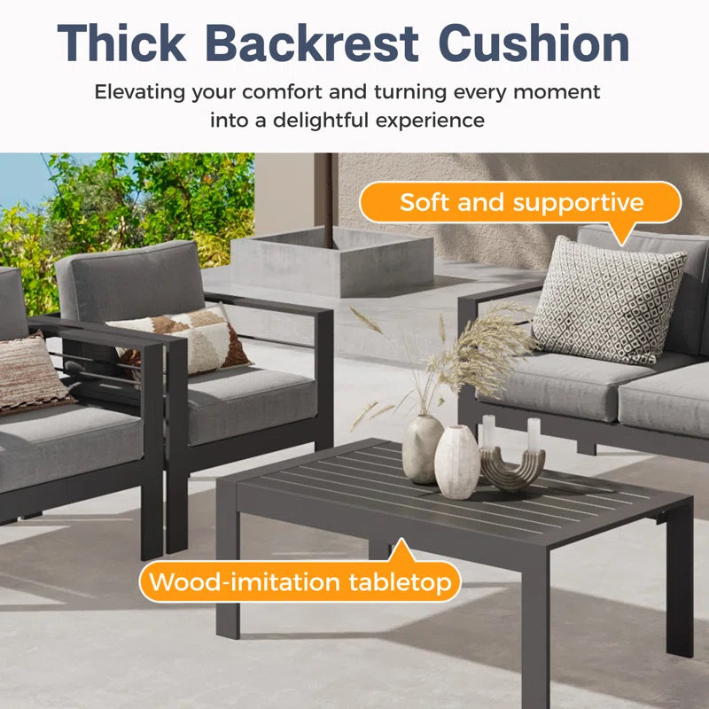 Brandtley Aluminum Patio Sofa