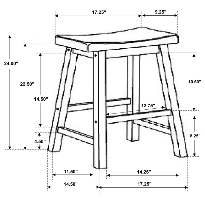 Hooria Solid Wood Counter Stool