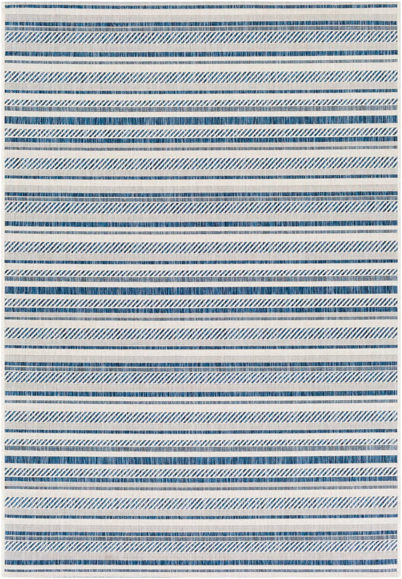 Bellino Striped Denim Indoor/Outdoor Area Rug