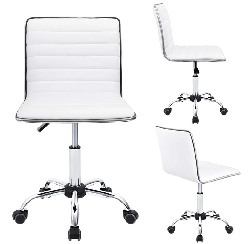 Kaycee Faux Leather Mid Back Swivel Computer Task Desk Chair