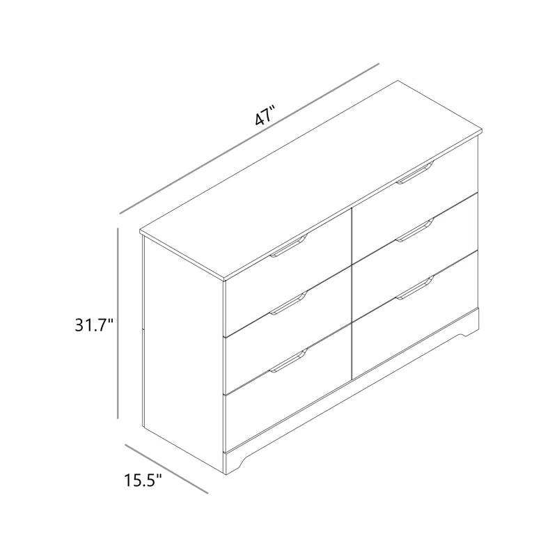 Aroob 6 Drawer Dresser 47.24&