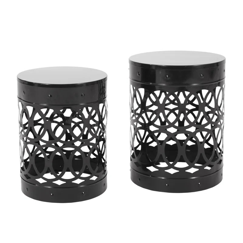 Moraima round Metal Outdoor Side Table