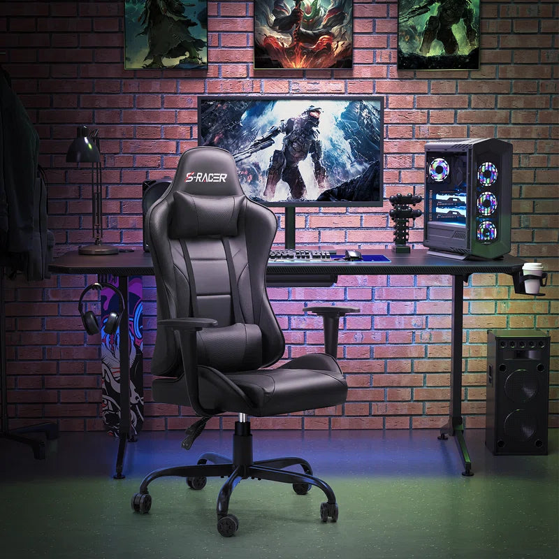 High-Back Adjustable Reclining Ergonomic Faux Leather PC & Racing Game Chair