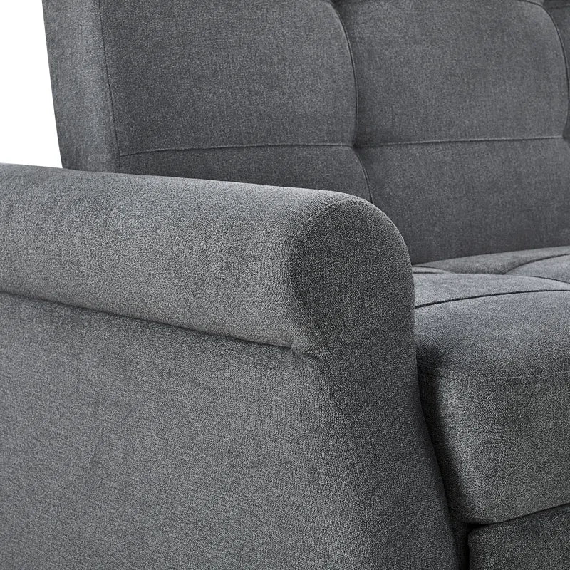 Sabrina 73" Queen Rolled Arm Tufted Back Convertible Sleeper Sofa with Cushions
