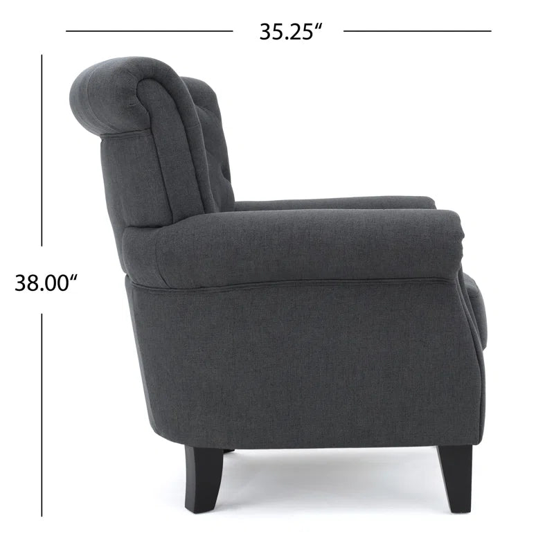 Losoto 91.44Cm Wide Tufted Armchair, Upholstered Accent Chair for Living Room, Bedroom