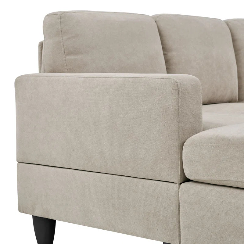 Ranjeeta 101" Wide Modular Sofa & Chaise with Ottoman