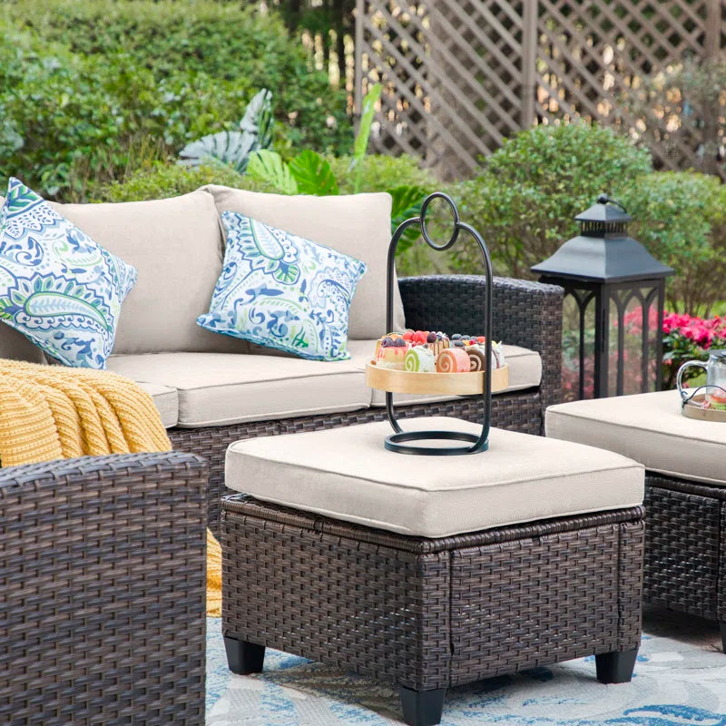 Argyri Stylish Wicker Outdoor Patio Sofa & All-Weather Rattan