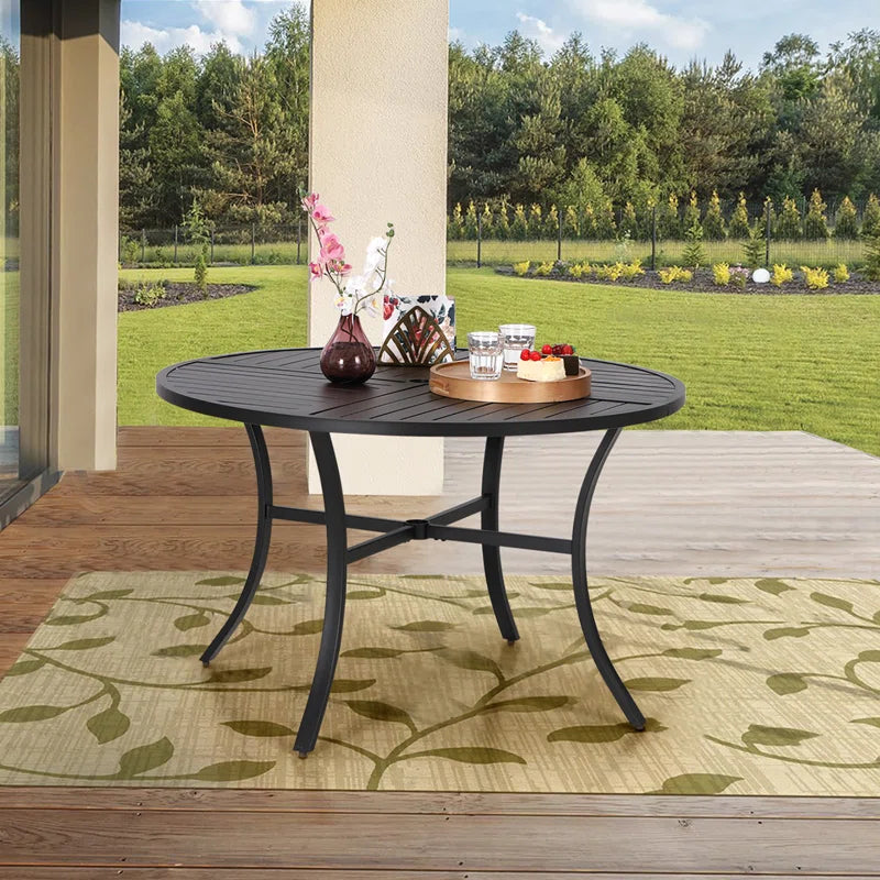 Alyah round Metal Outdoor Dining Table