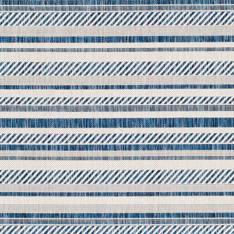 Bellino Striped Denim Indoor/Outdoor Area Rug