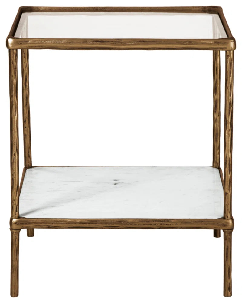 Glass Top End Table