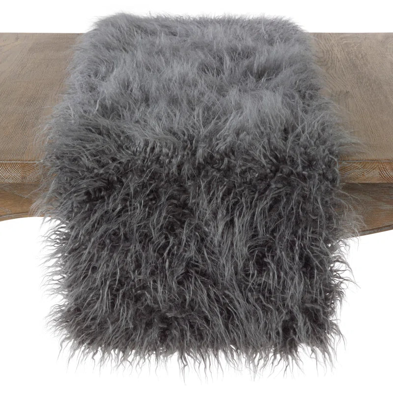 Ciacci Faux Fur Table Runner