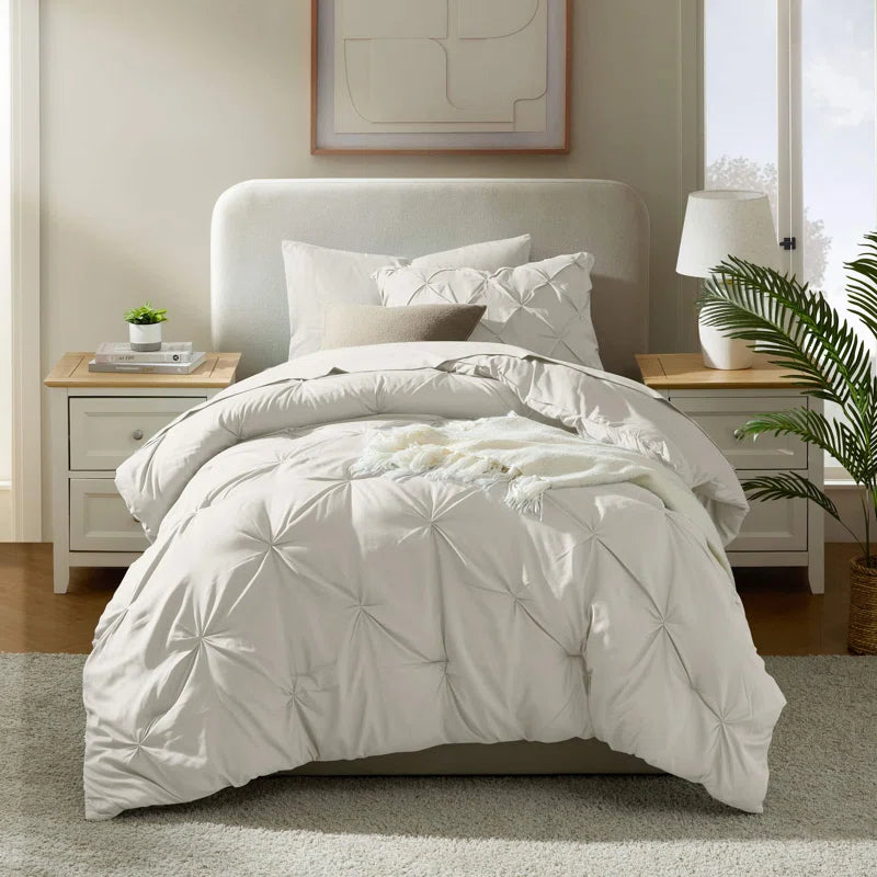 Bed-In-A-Bag Pleated Comforter Set with Bed Sheets